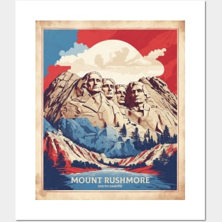 Mount Rushmore United States of America Tourism Vintage Poster Posters and Art